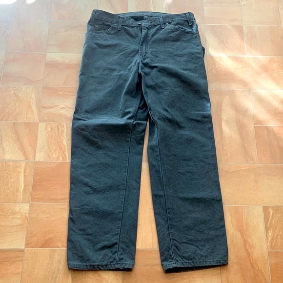 Dickies Men's Light Grey Cargo Straight Leg Denim Jeans Pants - Picture 1 of 4